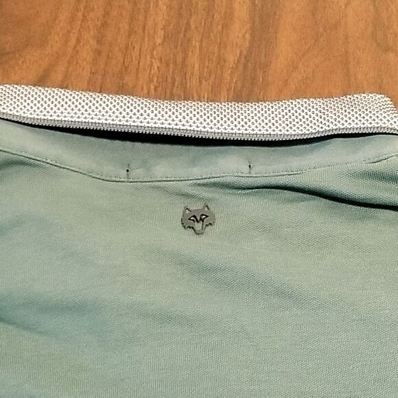 Greyson Polo Shirt Men's Size Large Green Wolf Logo Golf Course Embroidery - Picture 4 of 6